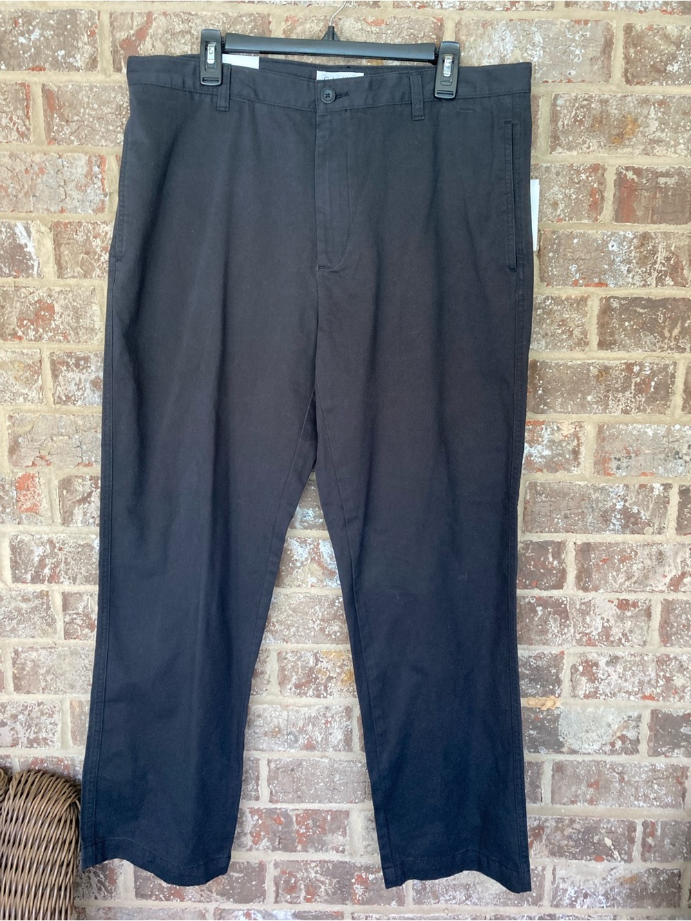 Calvin Klein Mens  Dress Pants 36W 30L Black Solid NWT